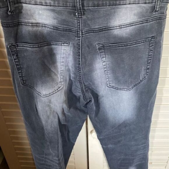 Japanese Style Fashion Men's Jogger Jeans Black Streetwear 
Distressed 
30/32 - Picture 4 of 5